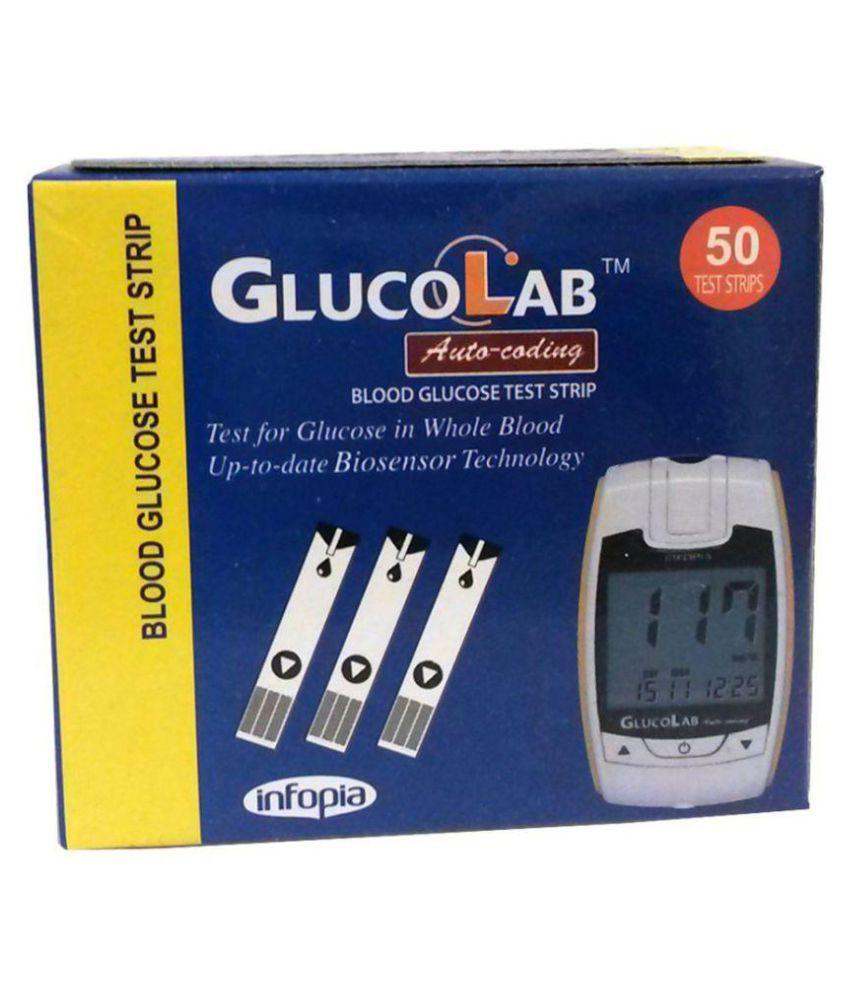 GLUCOLAB Blood Glucose Test Strips - 50 Strips