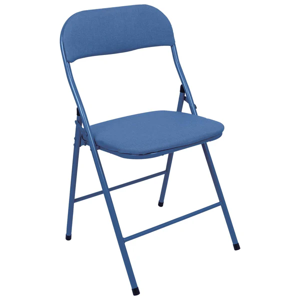 Fabric Padded Metal Folding Chair - Pack of 1 - Blue