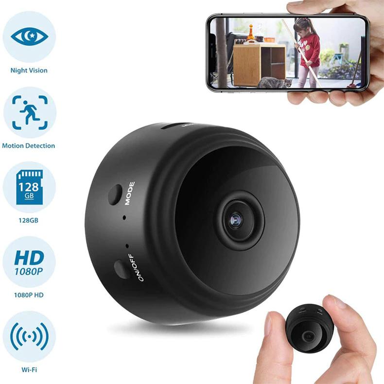 91530103MAC32JTX96 A9 Mini Camera Wifi Camera 1080P HD Ip Camera Night Security protection Wireless Mini Camcorders VideoSurveillance Cameras black