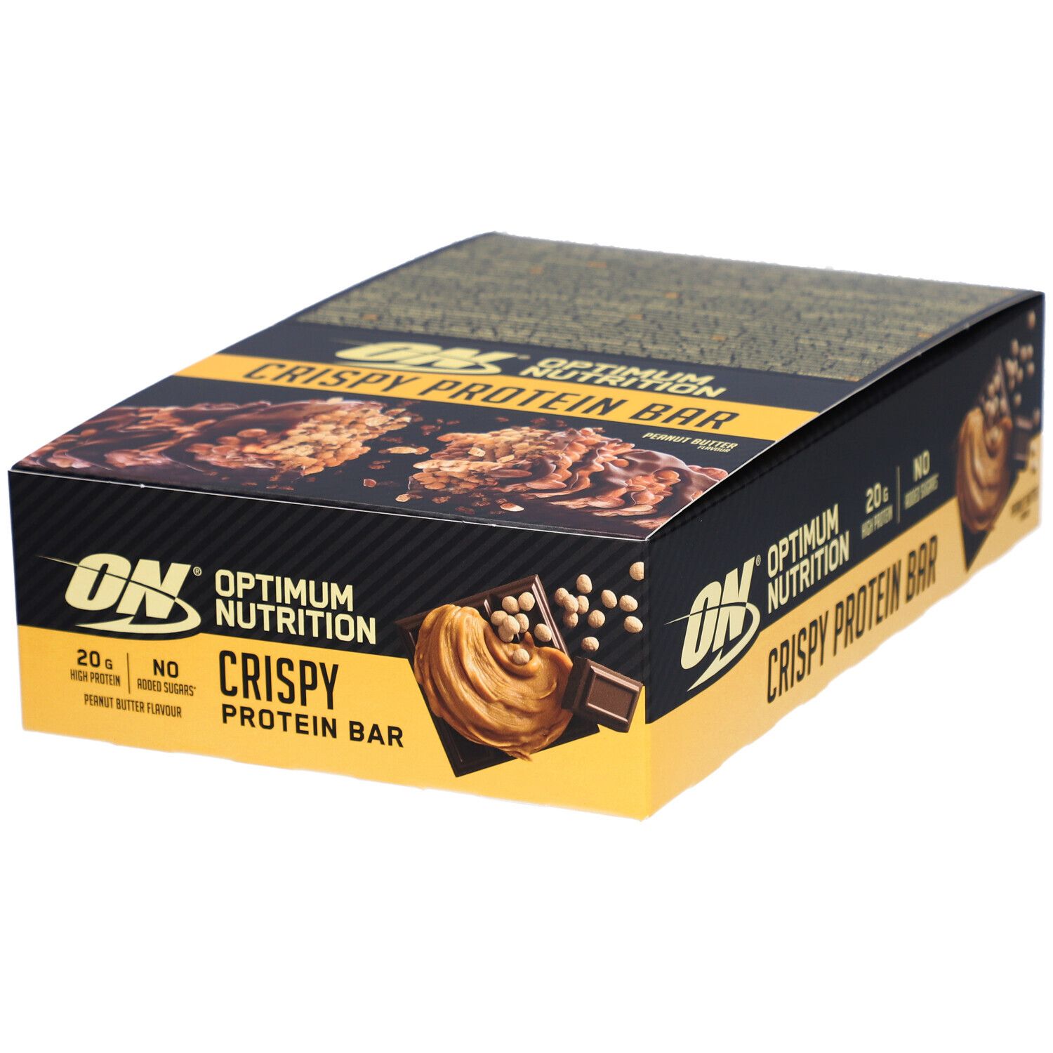 Protein Optimum Nutrition Protein Crisp Bar 10 x 65g, Peanut Butter