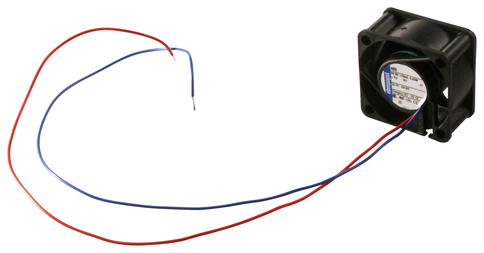 EBM-PAPST 400 Series Axial Fan, 24 V dc, DC Operation, 13.5m³/h, 1.6W, IP20, 40 x 40 x 20mm