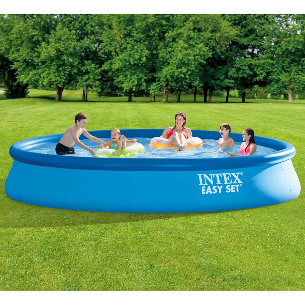 Intex Swimming Pool Inflatable Lounge Pool with Filter System Easy Set PVC