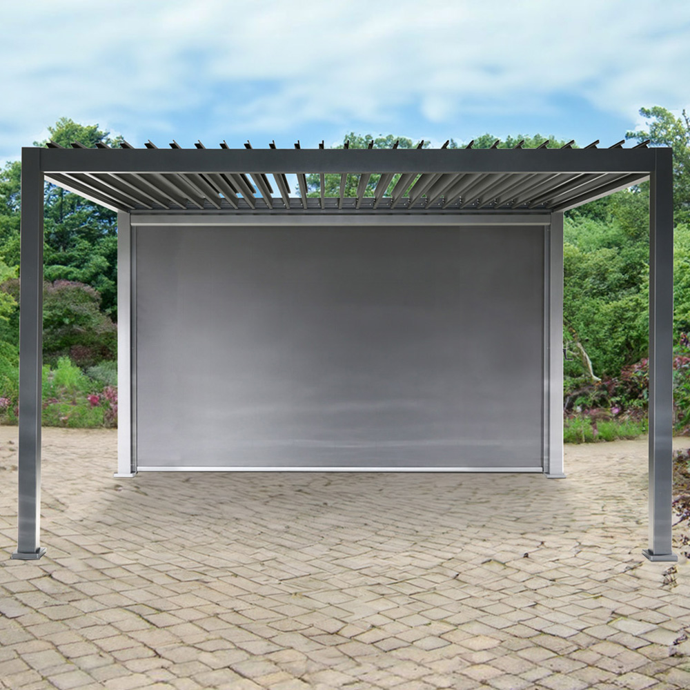 Malay Deluxe Ibiza Aluminium Pergola Manual Blind - 4m