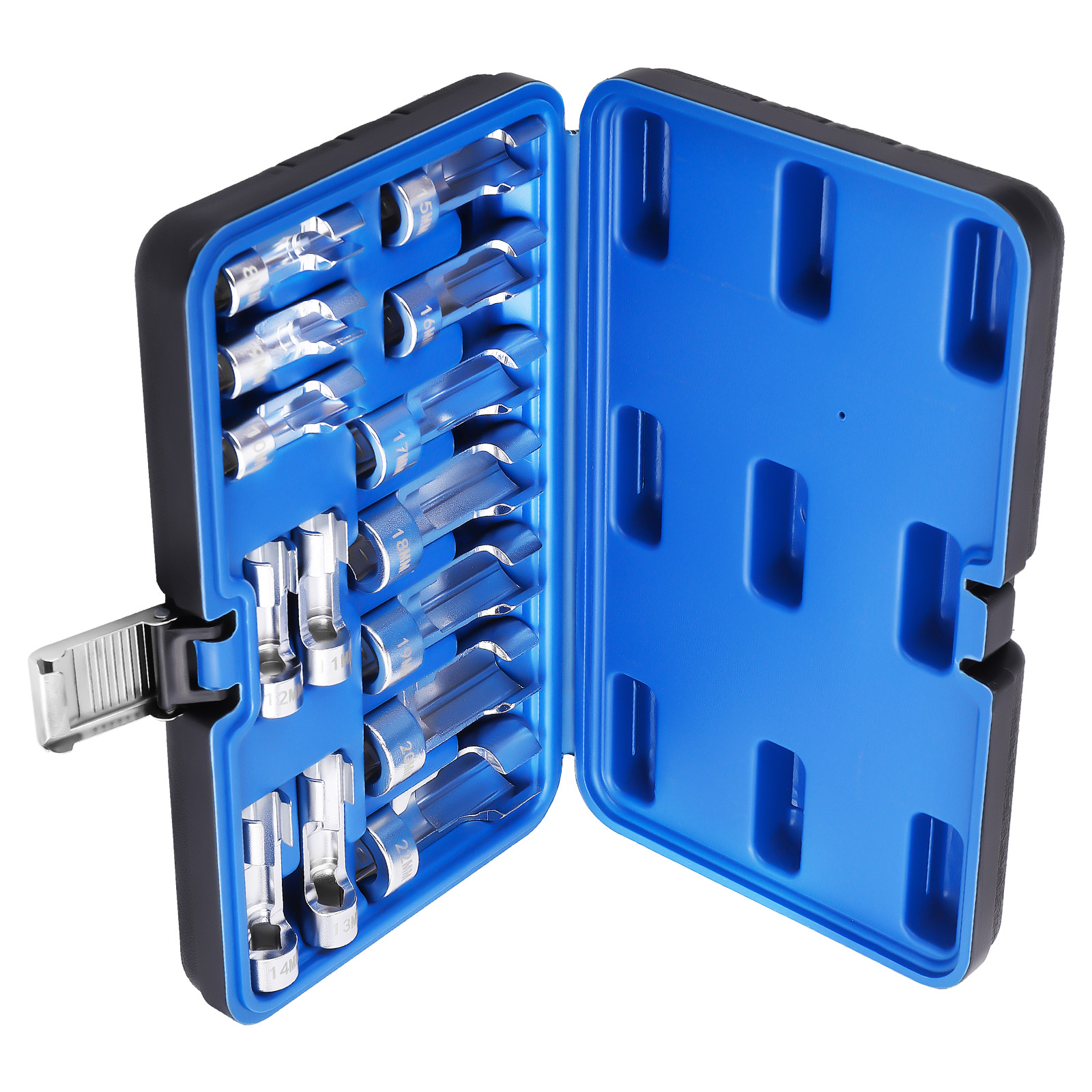 MaXpeedingrods 3/8 1/2 Drive Diesel Injector Fuel Line Socket Wrench Set Metric 8-22mm Flare