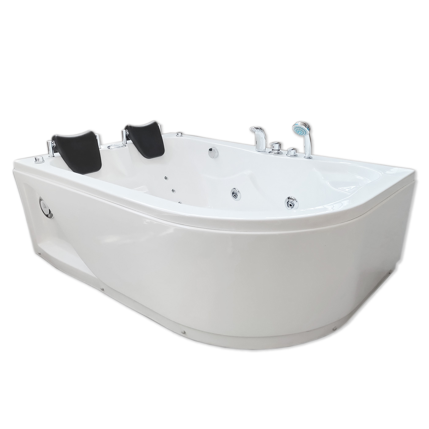 Simba Havana Whirlpool Bath Tub Spa Corner Bath Tub 170 x 115cm Hot Tub Hot Tub white