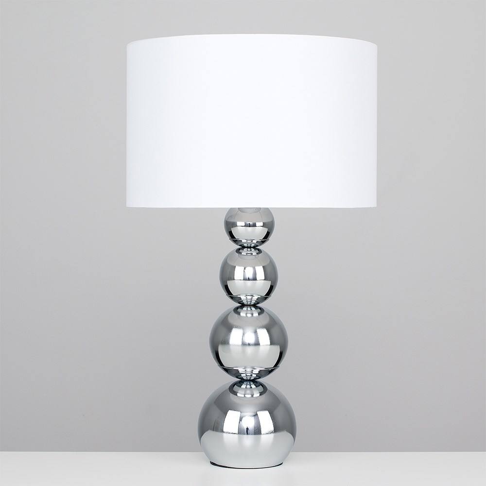 Value Lights Chagnon 43cm Silver Table Lamp white
