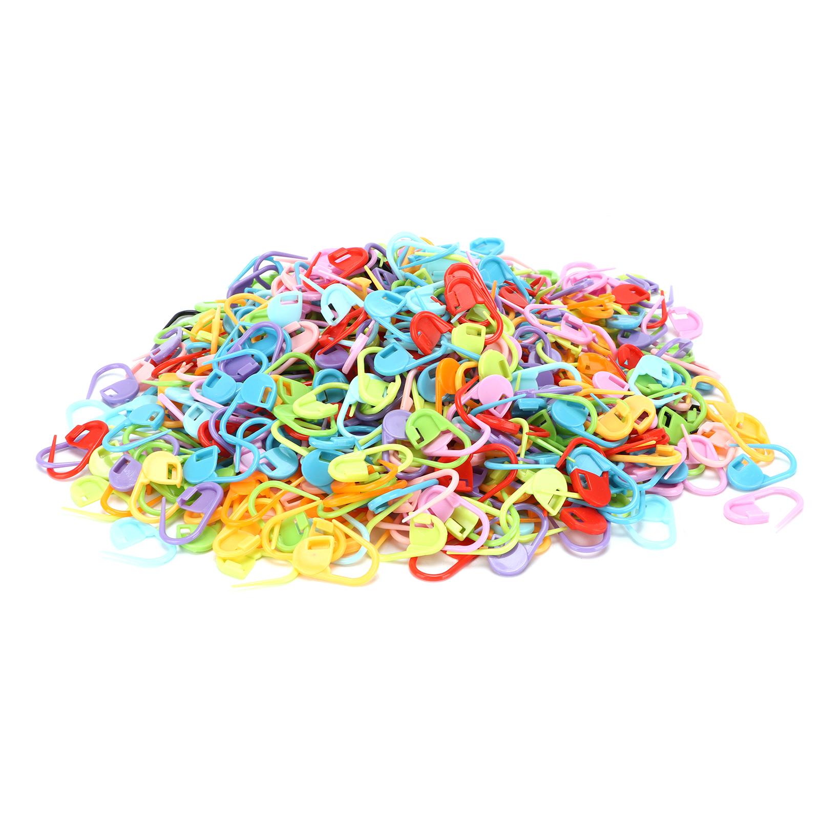 ZEBLAZE 1000Pcs Knitting Markers Plastic Colorful Durable Crochet Clips for Knitting DIY Craft