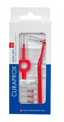 Curaprox CPS 07 Prime Plus Handy 5 Interdental Brushes + Holder