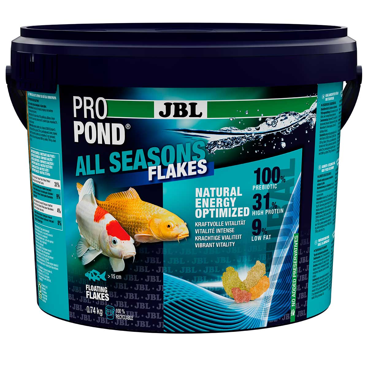 JBL Propond All Seasons Flakes Fish Food Size: 140g