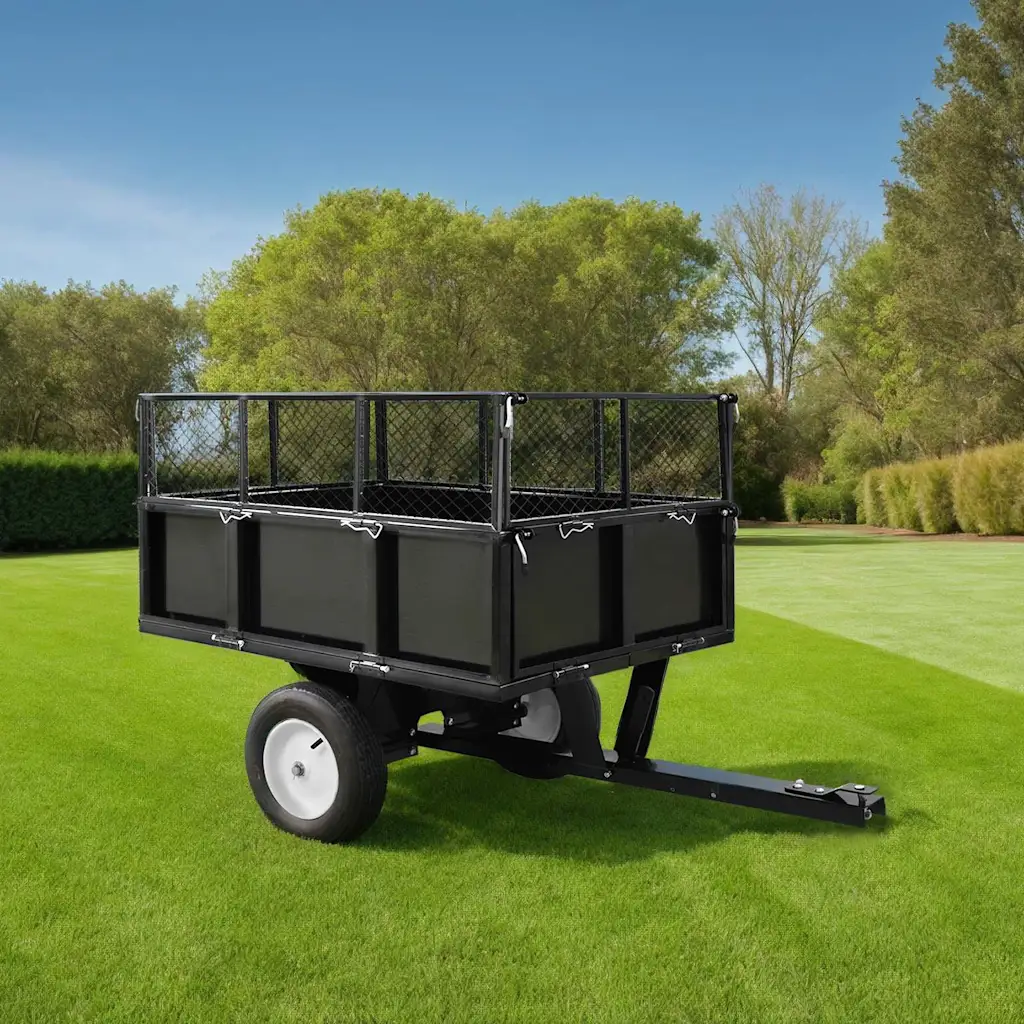 VidaXL Tipping Trailer for Lawn Mower 300 kg Load