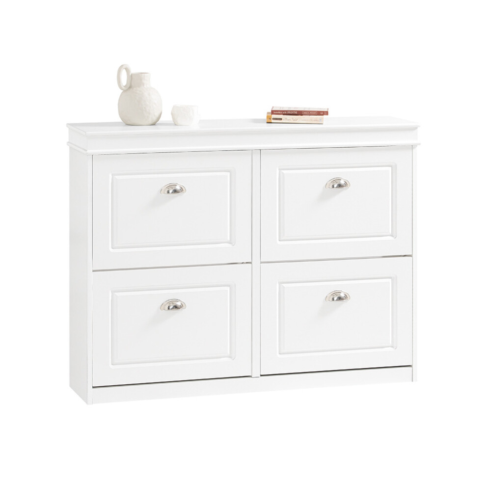 SOBUY ® FSR79-W, 4 Drawers Shoe Cabinet Shoe Rack Shoe Storage Cupboard