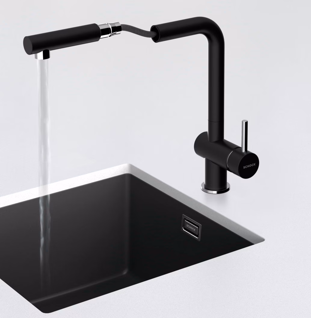 Schock kitchen faucet Epos - high-pressure faucet with pull-out hose shower