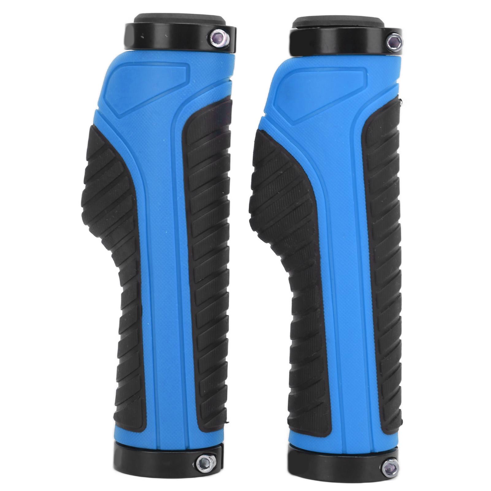 Fishine Bicycle Grips Ergonomic NonSlip Locking Comfortable Professional Mountain Bike Handlebars(Dark Blue