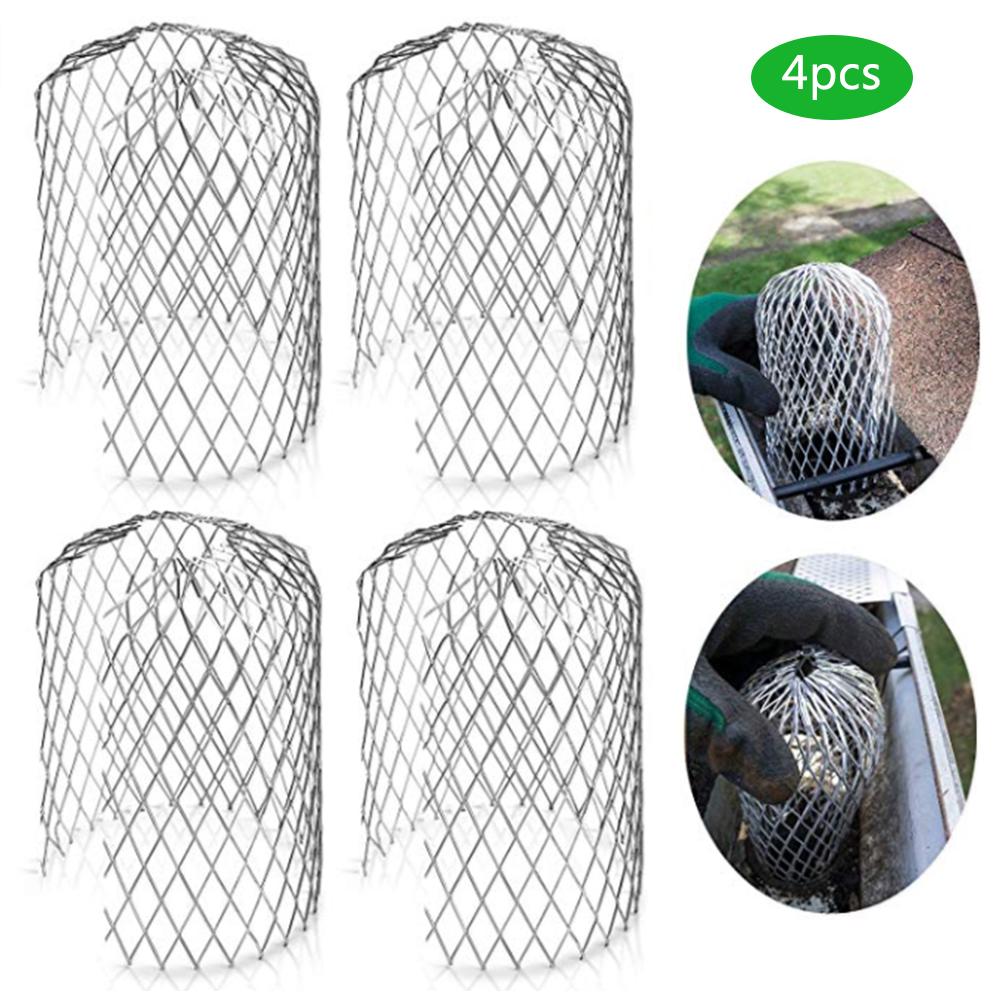 DIYelecs Lightweight Aluminum Gutter Guard Strainer Mesh Gutter Downspout Guard for Leaf Rain Filter