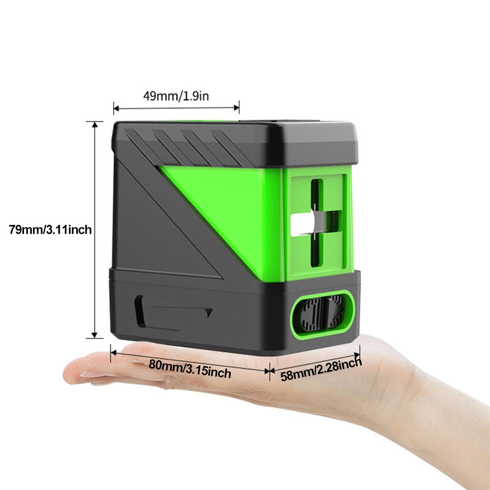 Meterk SelfLeveling Laser Level, 2 Lines Laser Level Green Cross Laser Beam Line, Alignment Laser Tool Type D