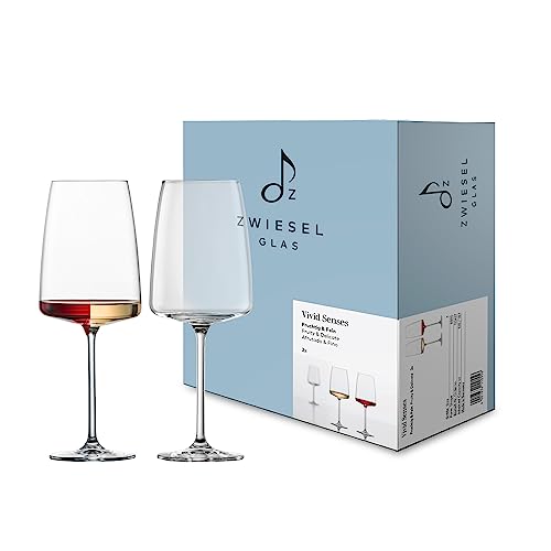 Schott Zwiesel Zwiesel Glas Wine Glass Fruity & Fine Vivid Senses (Set of 2), Filigree Wine Glasses, Dishwasher Safe Tritan Crystal Glasses, Made in Germany (Item No