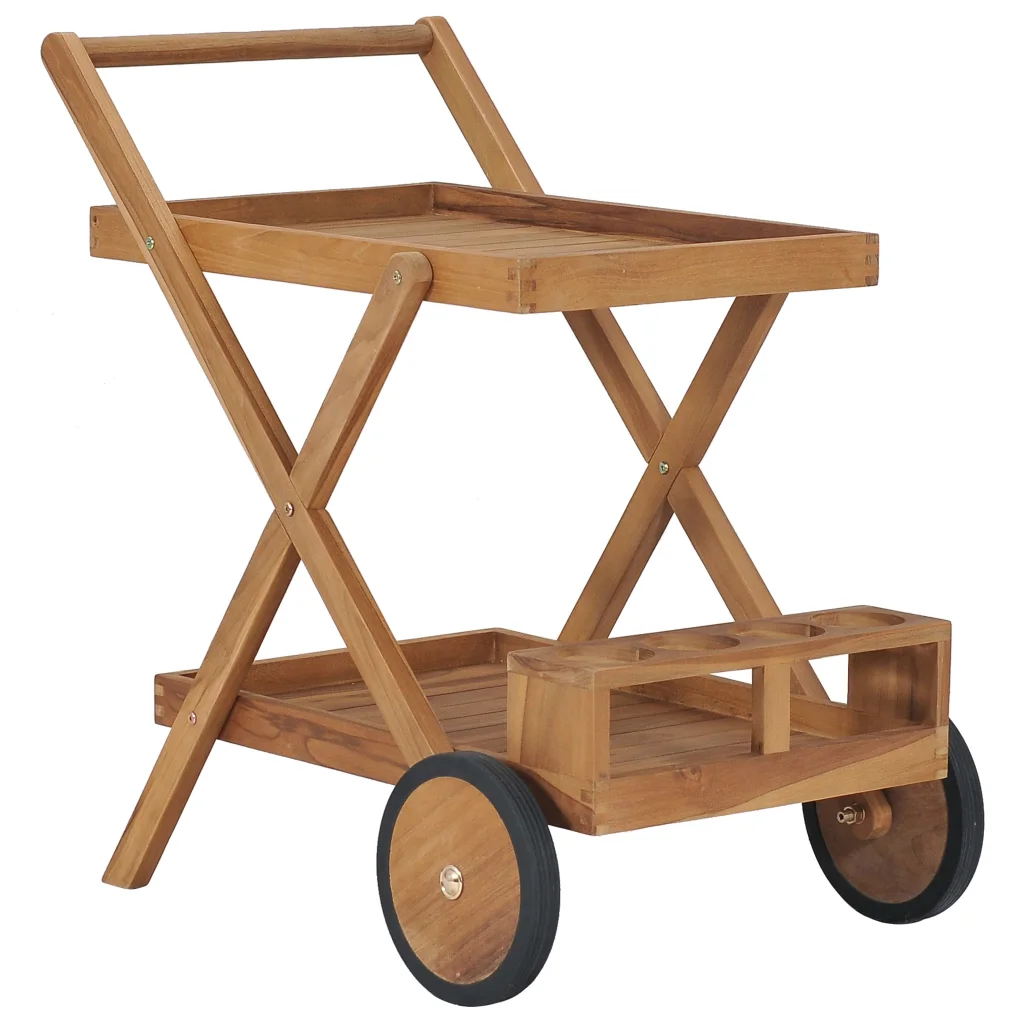 VidaXL Tea Trolley Solid Teak Wood