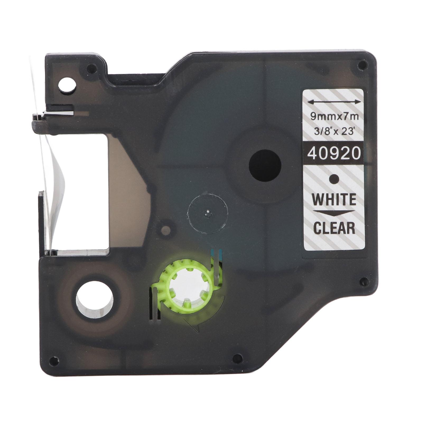 GoolRC Label Maker Tape 9mm Wide 23ft Long Waterproof Oil Resistant Clear Printing Labeler Tape for