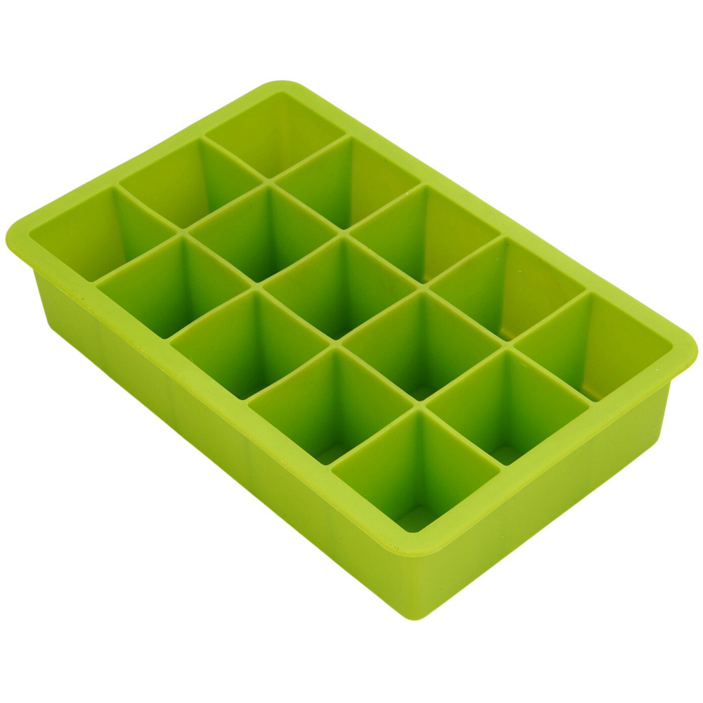 Square Silicone Ice Cube Mould - Green