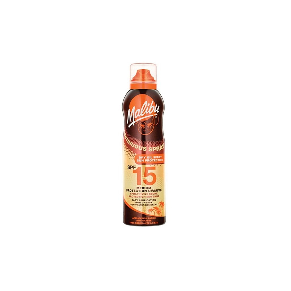 Malibu Continuous Dry Tanning Oil Spray - SPF 15
