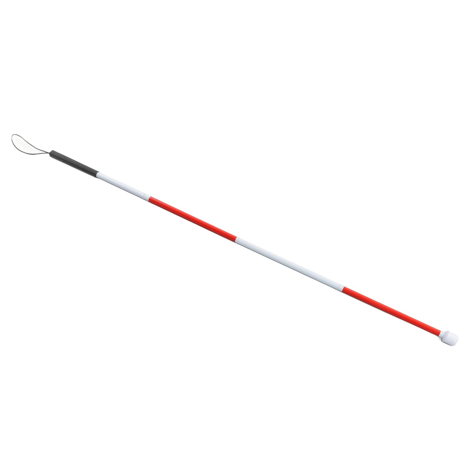 Beautyyy Folding Blind Cane Anti Slip Handle Red White Aluminium Light Weight Folding Walking Stick for