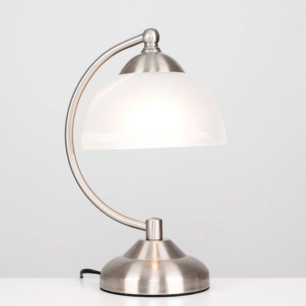 ValueLights Stamford Pair of Silver Table Lamps