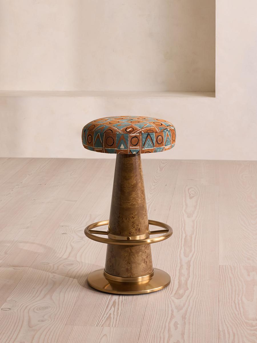 Soho Home Killian Barstool, Lumi Jacquard