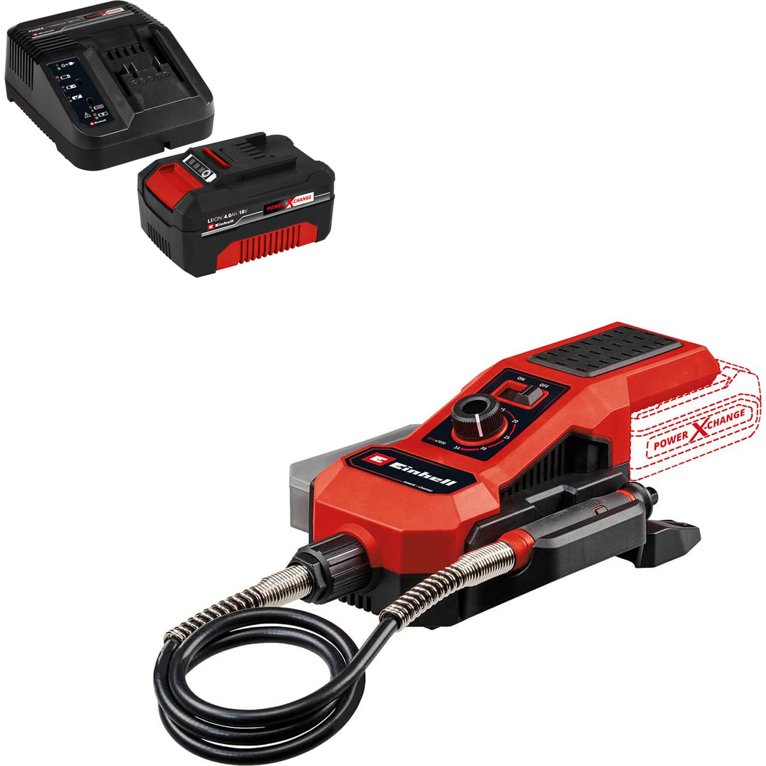 Einhell TE-MT 18/34 Li 18v Cordless Flexible Shaft Rotary Multi Tool 1 x 4ah Li-ion Charger No Case