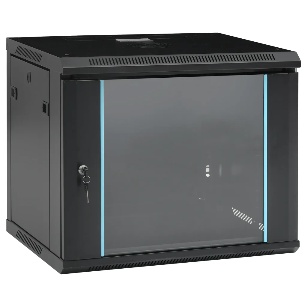 VidaXL 9U Wall Mounted Network Cabinet 19 IP20 600x450x510 mm