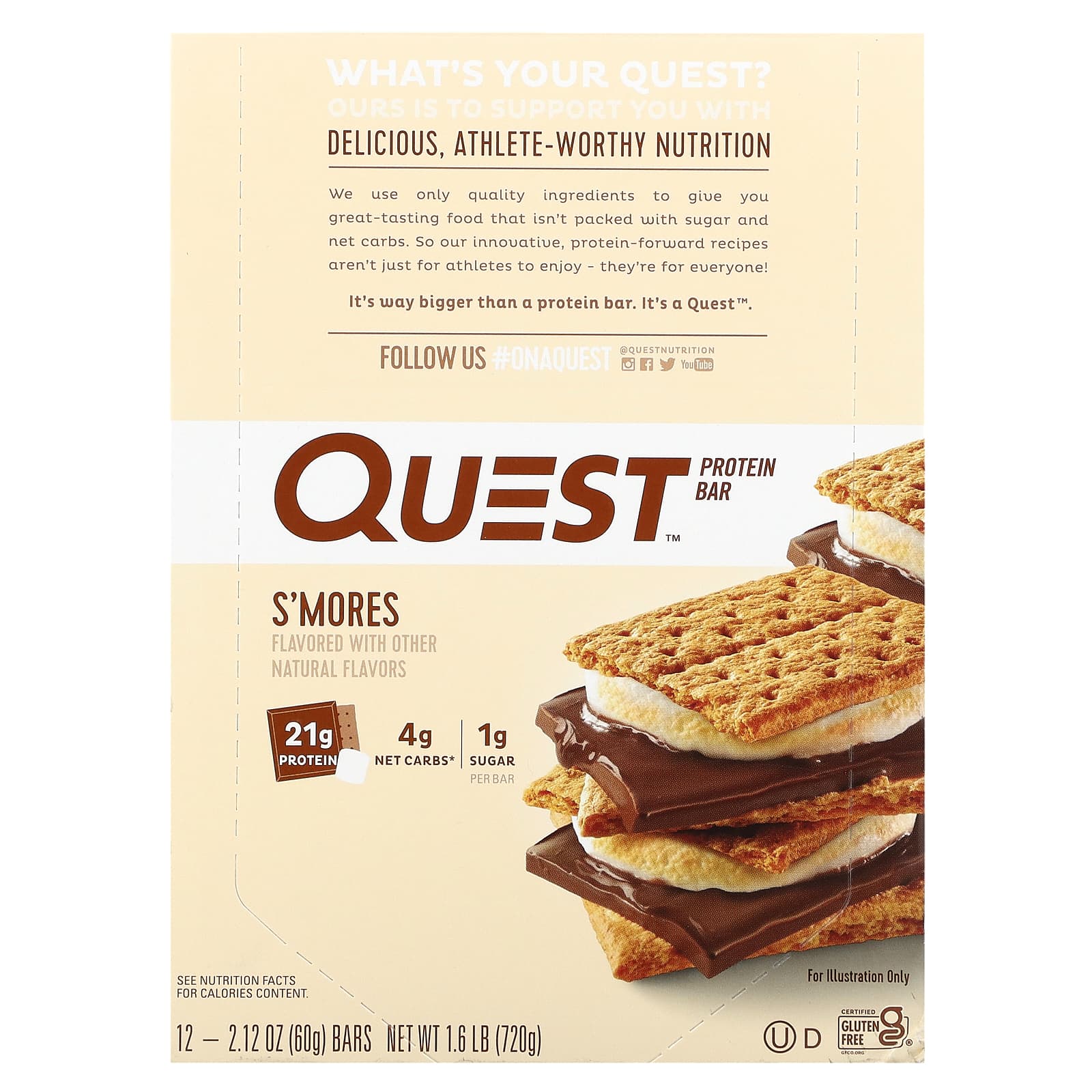 Quest Nutrition Bar 12x60g S'mores