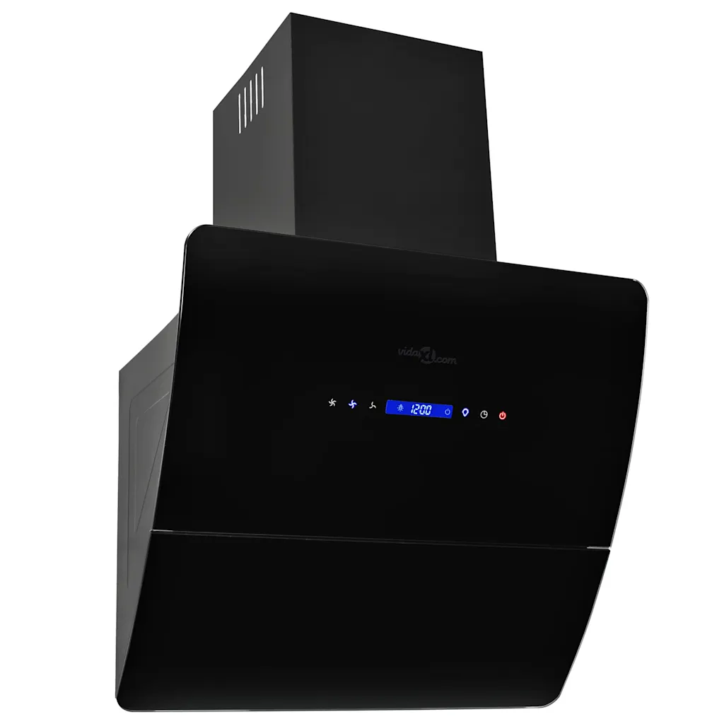 VidaXL vægmonteret emhætte rustfrit stål 756 m³/t. 60 cm sort