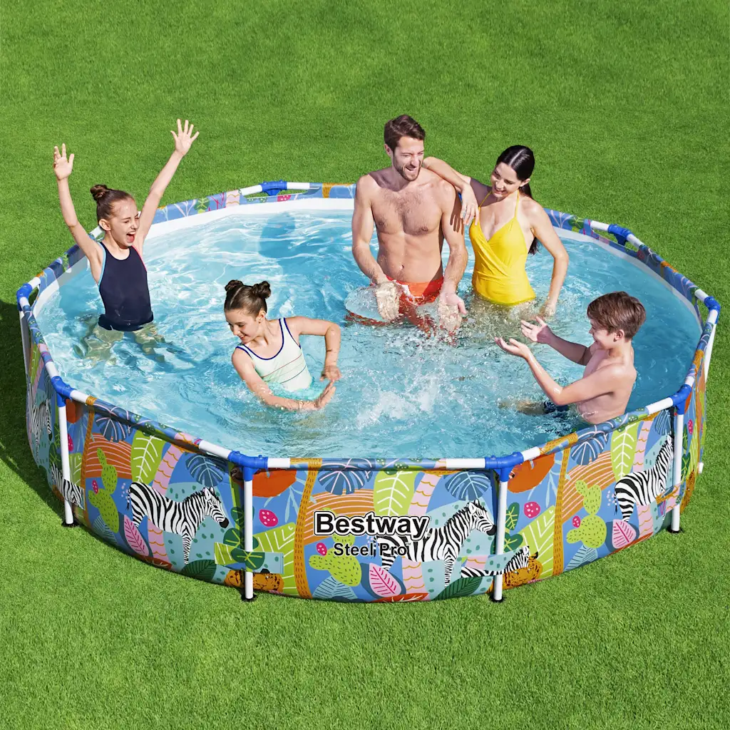 Bestway 2.1 ft H x 10 ft W Steel Hard Sided Pool