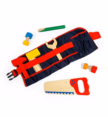 Bigjigs Red Carpenter Belt, Play Kitchens & Food, Red