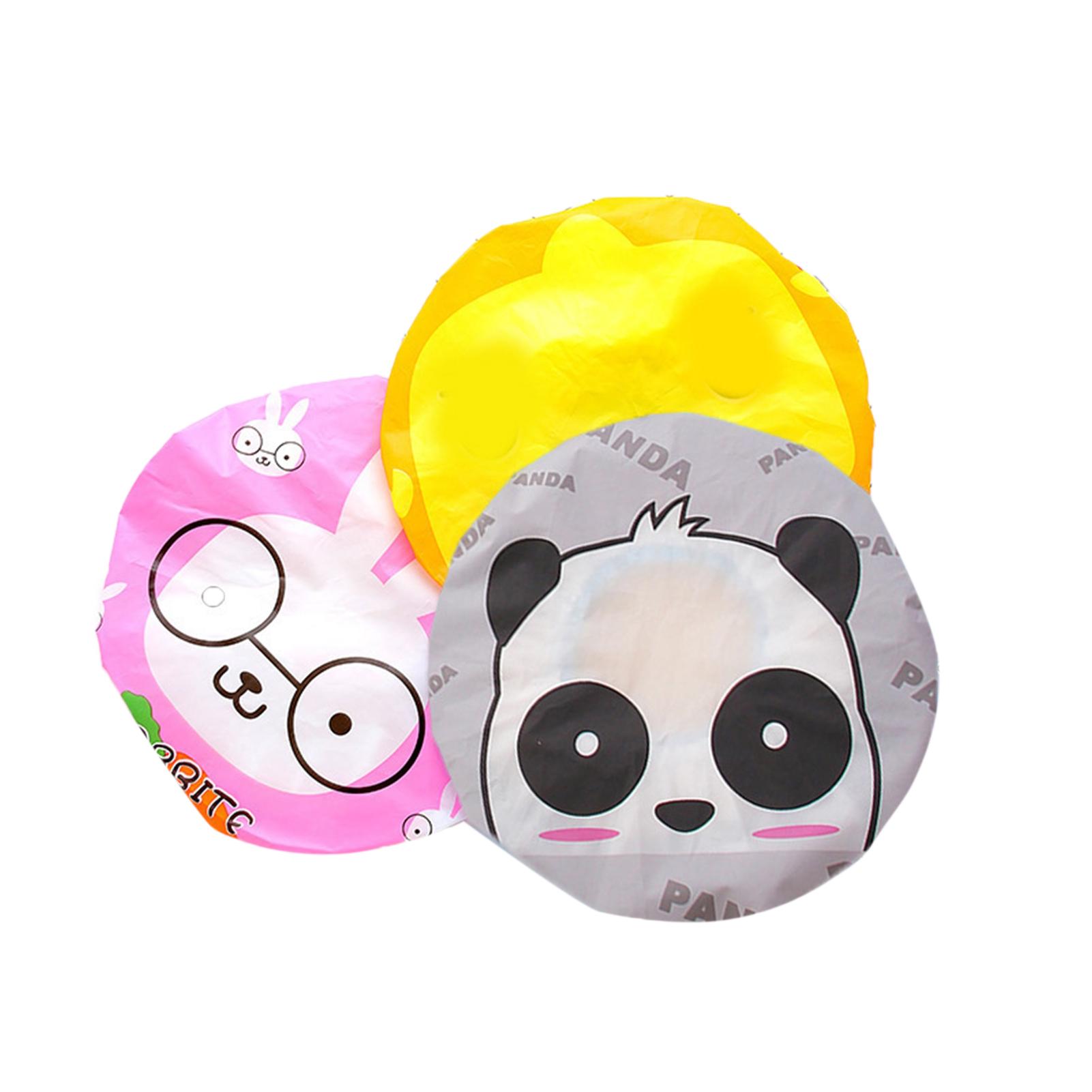 Health & Beauty PRODUCT Bath Shower Cap Reusable Waterproof Kitchen Oilproof Hair Hat Cute Cartoon Design for Adults