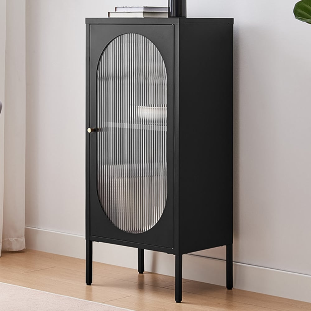 Furnitureboxuk Urbi Small Industrial Metal Cabinet - Black