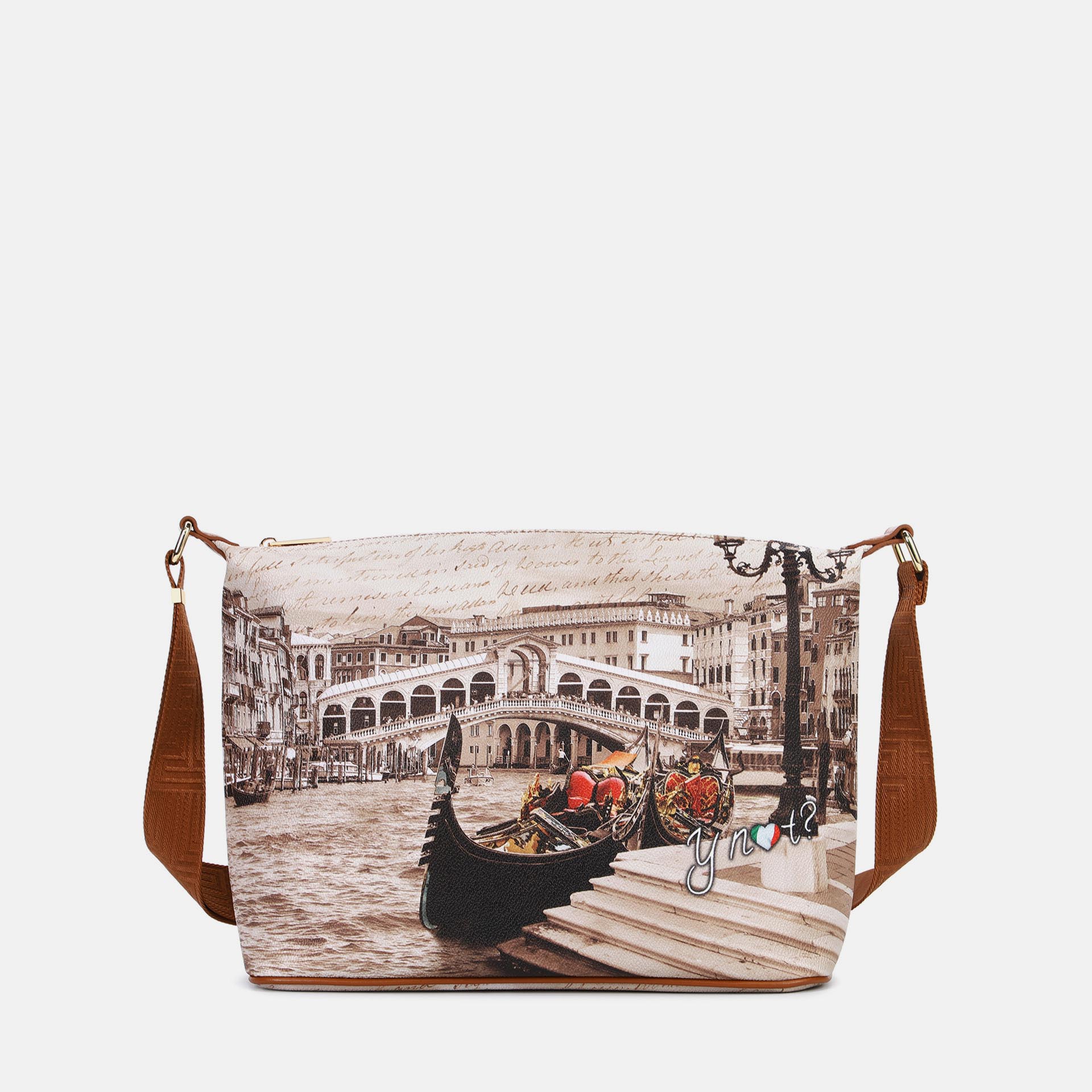 Ynot ?borsa Sacca Large Yes Bag Stampa Città Venice Postcard