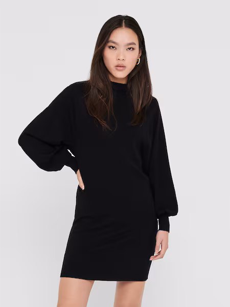 Only Long Sleeved Knitted Dress Women Black