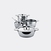 Alessi Pots&Pans 4 Piece Stainless Steel (18/10) Cookware Set gray