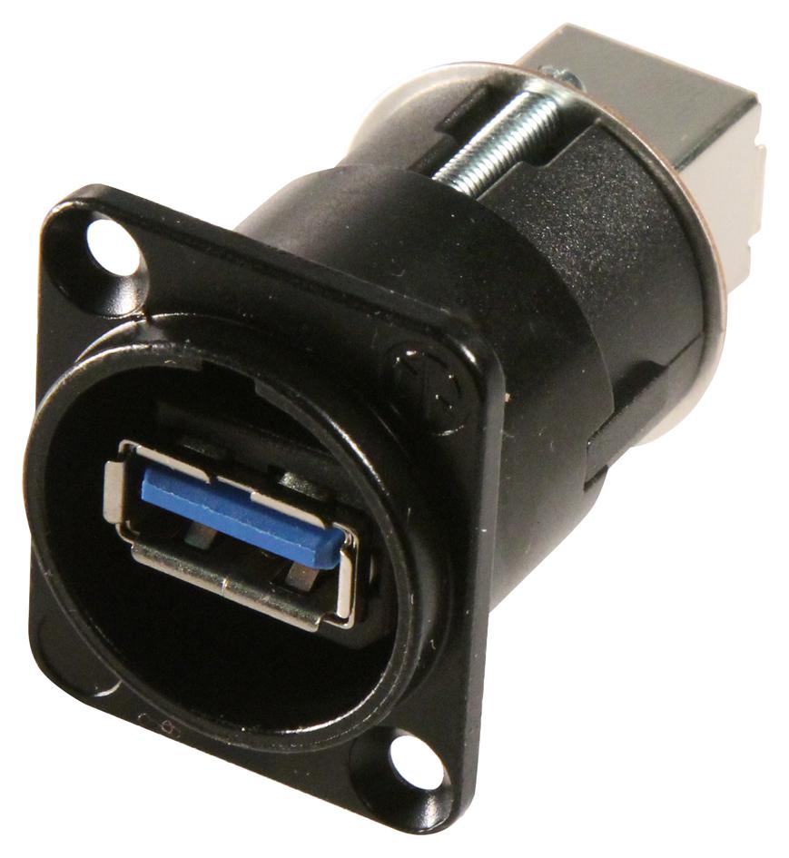 Neutrik USB 3.0 Feedthrough Gender Changer for use with USB 3.0 Connectors