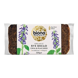Biona Organic Rye Bread Chia & Flax Seed 500g
