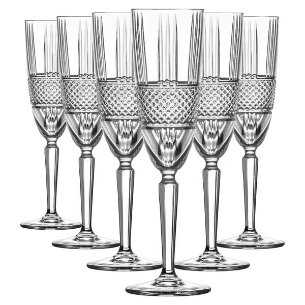 Salter RCR Brillante Set of 6 Champagne Flutes