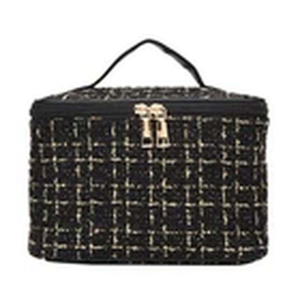 Havendro Black Fashion Large Toiletry Cosmetic Bag Vanity Storage Pouch
