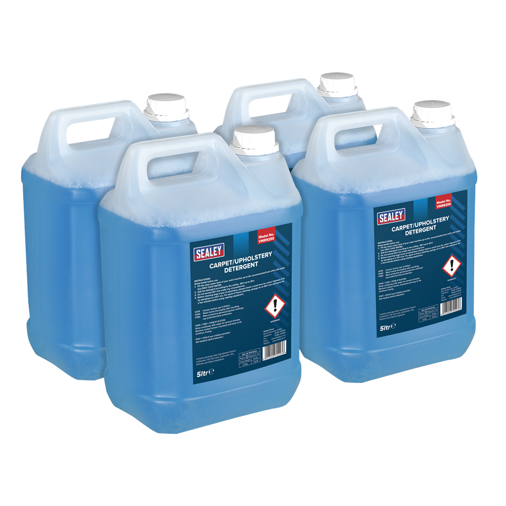 Sealey Carpet/upholstery Detergent 5L Pack Of 4 Vmr925