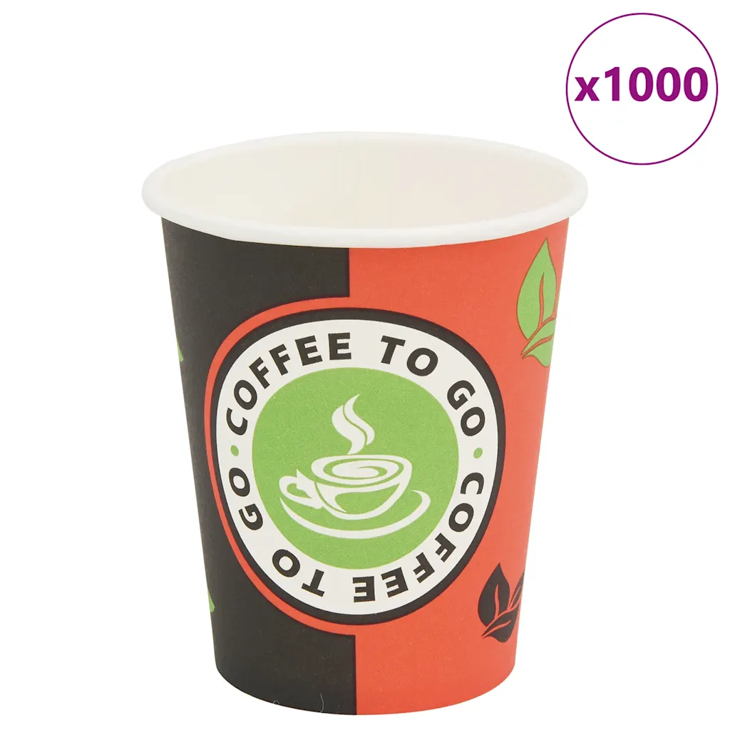 VidaXL 1000 pcs Disposable Coffee Cups Paper 240 ml (8 oz)