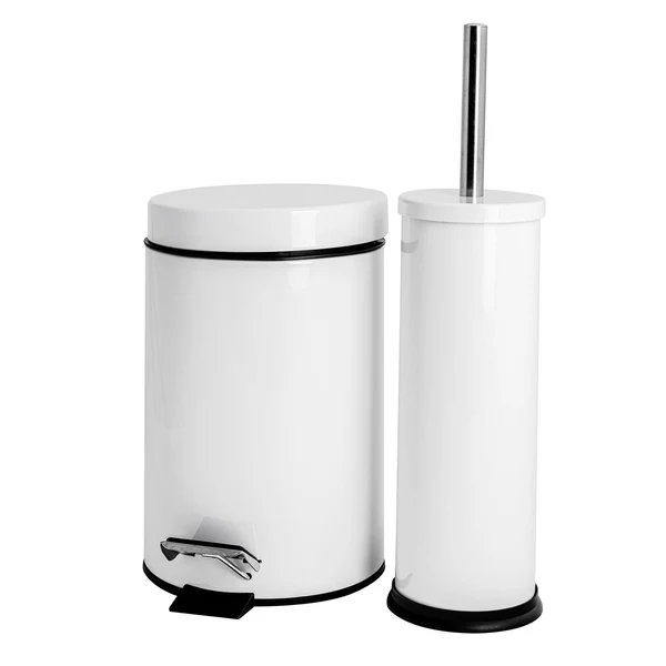 Free Standing Toilet Roll & Brush Holder white