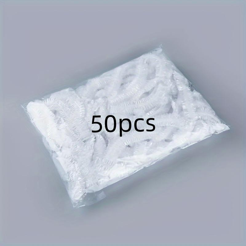 XYNN 50pcs Clear Plastic Shower Caps, Bath Caps for Hair Protection, Ideal for Hotel & Travel Essentials, Deep Hair Care