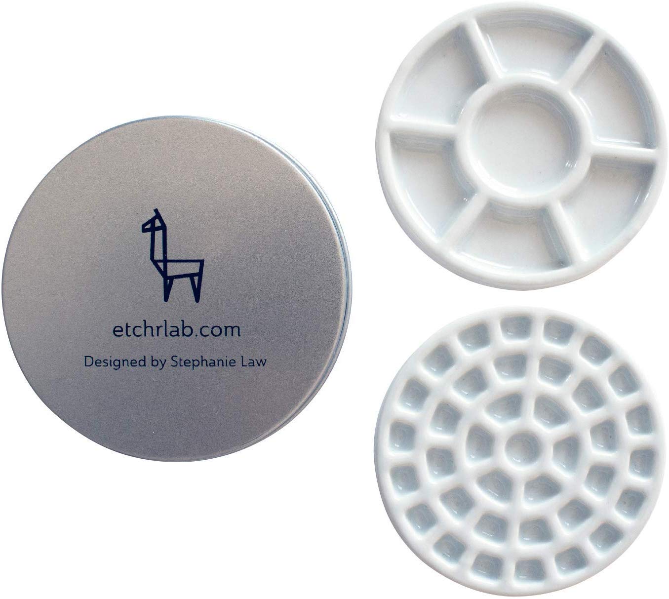 SOLT Japan Market ETCHR Etcher Porcelain Mini Palette 37 Dividers 210165 white