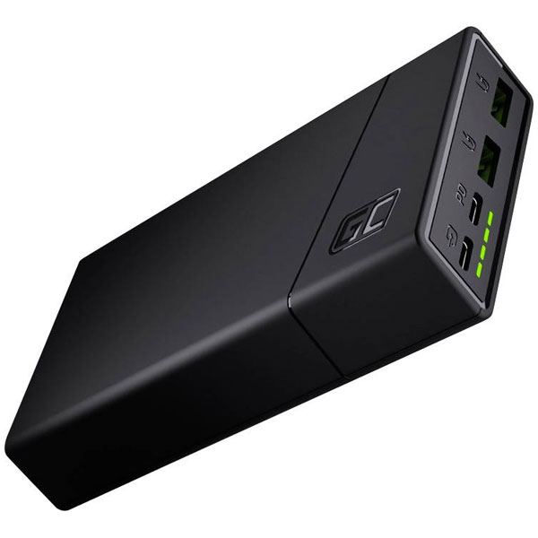 Green Cell Pbgc03 Powerplay20 Power Bank 20000mah Quick Charge Black