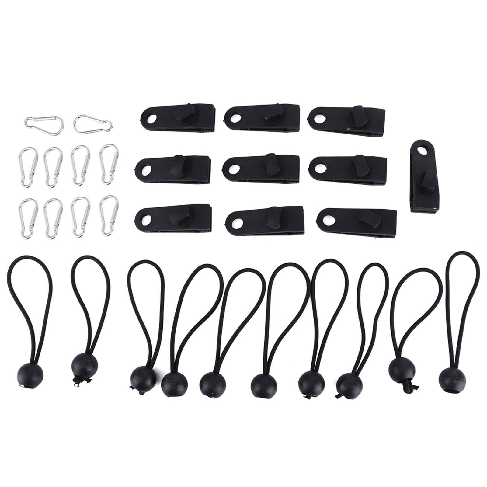 OutsideWorld MultiPurpose Windproof Tent Clip Buckle Ball Elastic Cords Outdoor Canopy Awnings Clamp Accessories