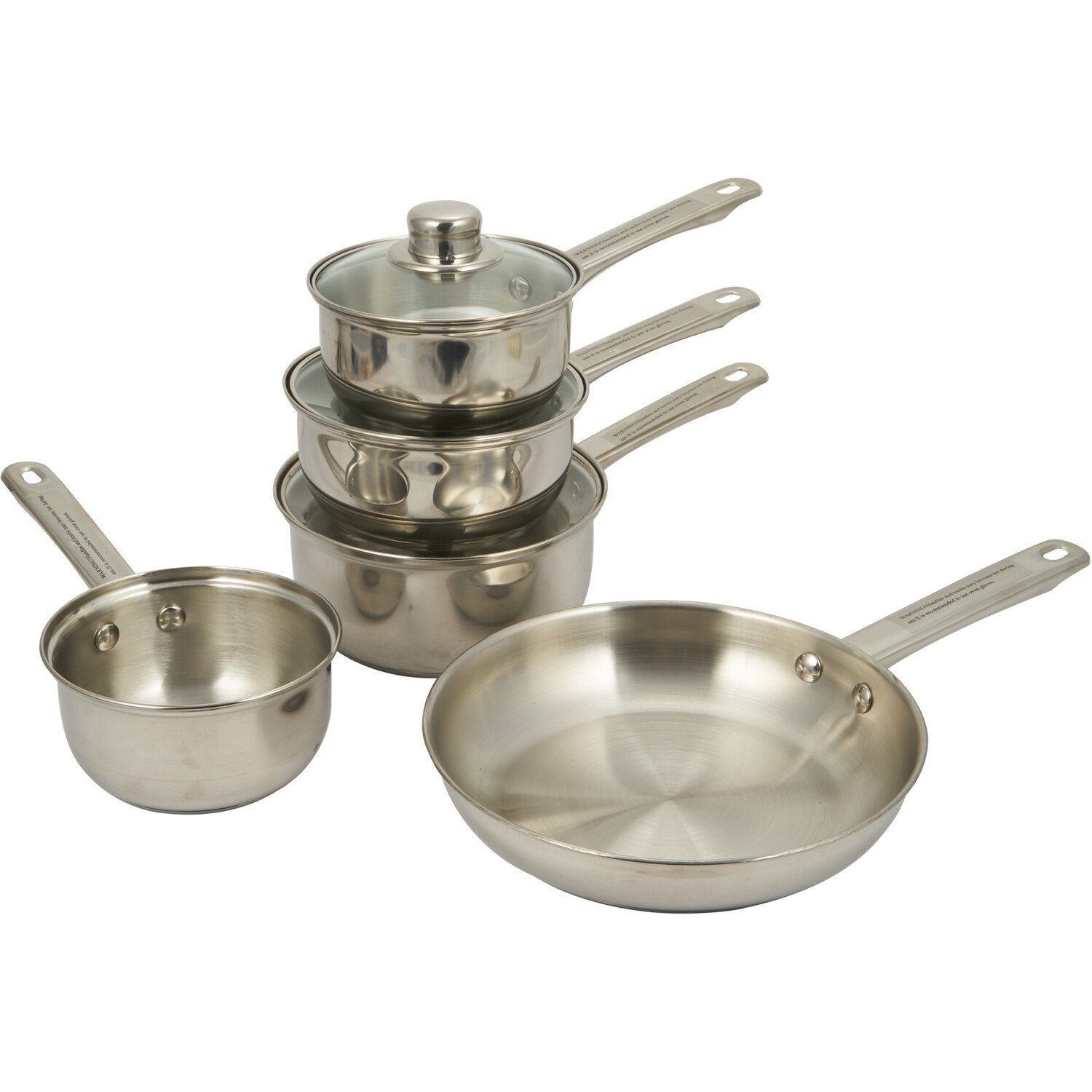 5-Piece Stainless Steel Cookware Set - Chrome